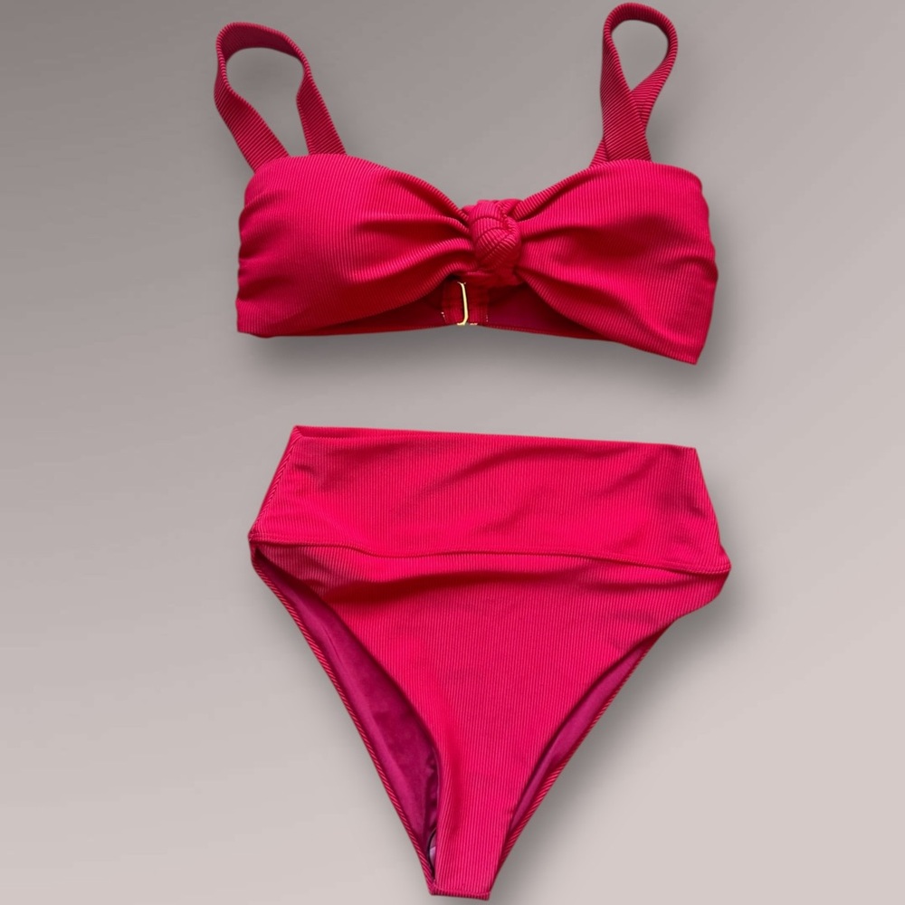 Beach Riot Ribbed Bikini Set Holiday Red - Picture 7 of 11